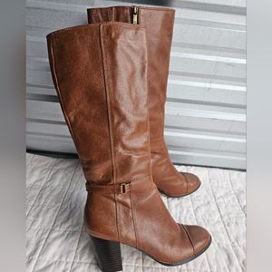 Giani bermini Shoes Womens 11M Heels Knee High Tall Brown Zip